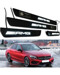 Mercedes Benz AMG Style LED Illuminated Door Sills Interior Trim Set buy in USA