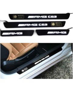 Mercedes-Benz AMG C63 Style Entrance Moldings with LED Illuminated Door Sills Interior Trim Set buy in USA