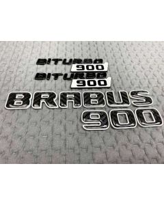 Metallic Brabus 900 White Fenders Emblem Logo Badges for Mercedes-Benz W463A G-Class buy in USA