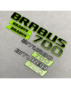 Brabus badge exterior set in green color + steering wheel badge buy in USA