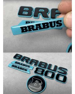 Brabus Logo set metallic in blue color for Mercedes G Wagon buy in USA