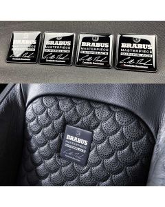 Brabus Masterpiece Superblack Metallic Seats Emblem Badge Logo Set buy in USA