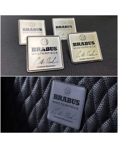 Mercedes Brabus Masterpiece Seat Emblems and Logos Set, Metallic Silver buy in USA