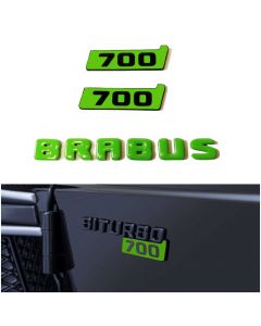 Metallic Brabus Biturbo 700 Green Fenders Emblem Logo Badges for W463A W464 buy in USA