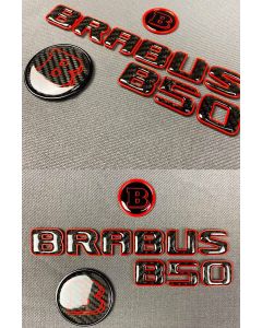 Carbon Brabus B50 emblem set front and tail logos for Mercedes Benz S-Class buy in USA