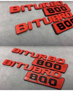 Red Brabus metal badge Biturbo 800 for Mercedes-Benz buy in USA