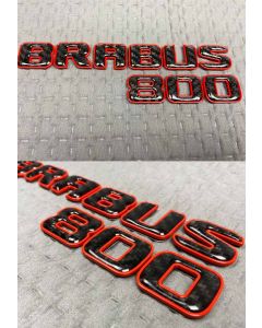 Carbon fiber Brabus 800 logo with Red trim for Mercedes Benz G Class trunk buy in USA