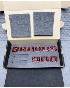 Brabus 900 carbon tail badge with red trim for Mercedes G Class buy in USA