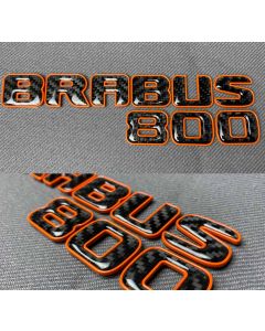 Tail Brabus 800 carbon badges with orange trim for G-Wagon buy in USA