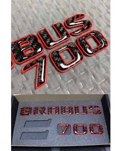 Tail Brabus badges 700 carbon letters with red trim buy in USA