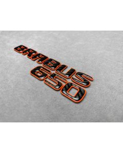 Brabus 650 Rear Emblem Orange Metal and Carbon for Mercedes G Class buy in USA