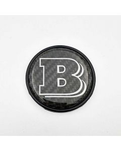 2-Piece Gray Metal Carbon Brabus 53mm Emblem Badge for Mercedes-Benz W463A/W464 G-Class Hood and Trunk buy in USA