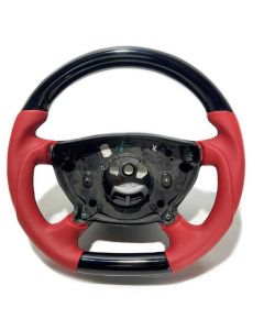 Mercedes W211/W463/W219 G-Wagon Steering Wheel – Piano Black Carbon Red Leather buy in USA