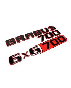 Metallic Brabus 700 6×6 Style Red with Black Emblems Badges Set for Mercedes-Benz W463 6×6 buy in USA