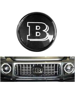 Mercedes-Benz W463A/W464 G-Class G-Wagon G63/G500 Front Grille Carbon Fiber Gloss Brabus Style Badge Gray Sign buy in USA