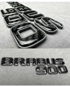 Brabus 900 Rear Emblem in Nardo Grey and Carbon Fiber for Mercedes-Benz G Class W464 W463a W463 buy in USA