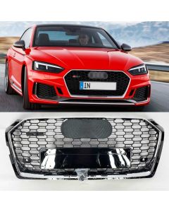 RS5 Chrome Quattro Front Bumper Radiator Grille for Audi A5 (2016-2018) buy in USA