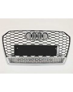 RS6 Front Bumper Radiator Grille Chrome Quattro for Audi A6 C7 (2015-2018) buy in USA