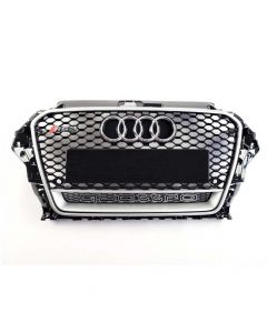 Audi RS3 Quattro Front Bumper Radiator Grille for Audi A3 2013-2016 (Black with Gray Border) buy in USA