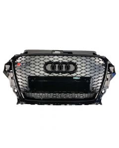 Audi RS3 Black Quattro Front Bumper Radiator Grille for Audi A3 (2013-2016) buy in USA