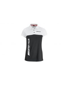 AMG womens polo shirt, black / white, B66959423 buy in USA