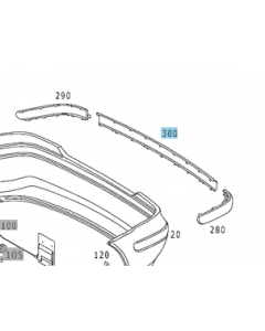 A1708850021 9999 Original Mercedes-Benz Stoßstange Mittelteil hinten unlackiert SLK BR170 buy in USA