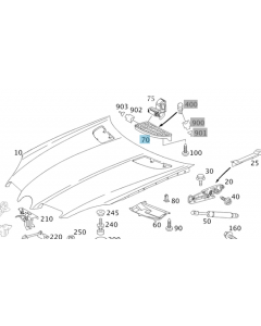 A1718800485 Original Mercedes-Benz Haubengitter Gitter Motorhaube rechts SLK BR171 buy in USA