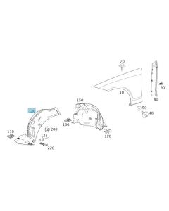 A2186900164 Original Mercedes-Benz Radlaufschale Radlaufabdeckung vorne rechts CLS 218 buy in USA