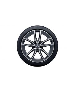 AMG 5-twin-spoke wheel, 48.3 cm (19-inch), high-sheen, C-Class, 225/40 R19/, black, A20540107017X23 buy in USA