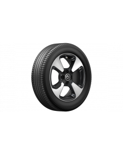 4-spoke alloy wheel, 38.1 cm (15-inch), high-sheen, smart, 185/60 R15/, black, A4534015801 buy in USA