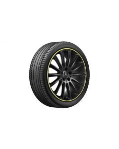 AMG multi-spoke wheel, 48.3 cm (19-inch), rim flange painted yellow, CLA/ B-Class/ A-Class, 225/40 R19/, black, A17740116009Y70 buy in USA