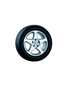 5-hole wheel, Algieba, 40.6 cm (16 inch), high-sheen, (CLC/ SLK-SLC/ C-Class among others), 225/50 R16/, silver, B66470987 buy in USA