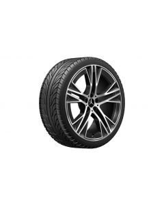 5-twin-spoke wheel, Aero, 55.9 cm (22 inch), high-sheen, EQS, 275/40 R22/, black, A29640109007X23 buy in USA