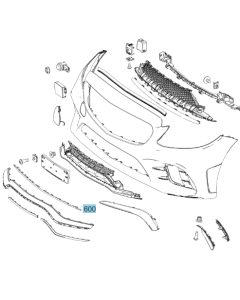 Original Mercedes-Benz Stoßfänger-Zierleiste vorne A2058853001 buy in USA