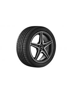 AMG 5-spoke wheel, black, Michelin, Pilot Alpin 5 MO1, 225/45 R18 95V XL, winter, Q440141512810 buy in USA