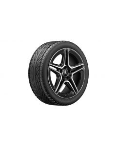 AMG 5-twin-spoke wheel, gloss black, Michelin, Pilot Alpin 5 MO1, 235/40 R18 95V XL, winter, Q440141512260 buy in USA