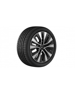 5-twin-spoke wheel, Aero, black matt, polished, Michelin, Alpin 5 MO, 205/60 R16 92H, winter, Q440141512570G12021 buy in USA