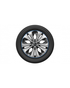 5-twin-spoke wheel black polished with blue rim flange, Pirelli, Scorpion Winter MO, 235/55 R19 101H, Winter, Q4403017118400J2022 buy in USA