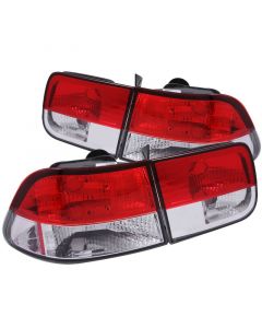 ANZO 1996-2000 Honda Civic Taillights Red/Clear buy in USA