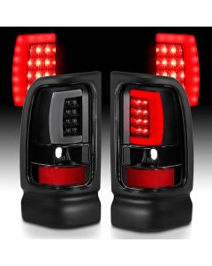 ANZO 1994-2001 Dodge Ram 1500 LED Taillights Plank Style Black w/Clear Lens buy in USA