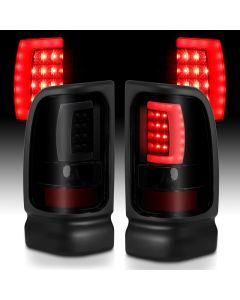 ANZO 1994-2001 Dodge Ram 1500 LED Taillights Plank Style Black w/Smoke Lens buy in USA