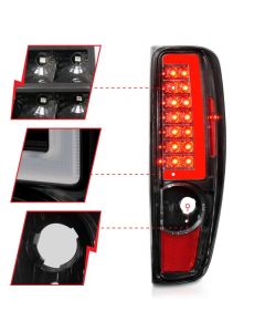 ANZO 2004-2012 Chevrolet Colorado/ GMC Canyon LED Tail Lights w/ Light Bar Black Housing buy in USA