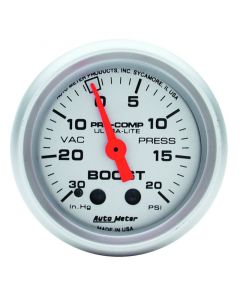 Autometer Ultra-Lite 52mm 20 PSI Mechanical Boost Gauge buy in USA