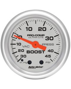 Autometer Ultra-Lite 52mm 30 IN HG/45 PSI Mechanical Boost/Vacuum Gauge buy in USA