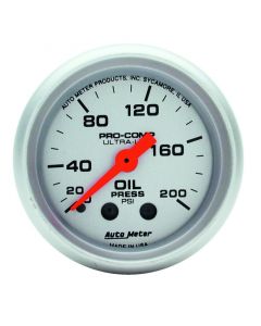 Autometer Ultra-Lite 52mm 0-200 PSI Mechanical Oil Pressure Gauge buy in USA