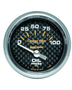 Autometer Carbon Fiber 52mm 100 PSI Electronic Oil Pressure Gauge buy in USA