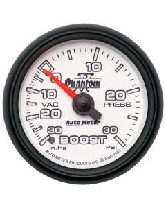 Autometer Phantom II 52.4mm Mechanical Vacuum / Boost Gauge 30 In. HG/30 PSI buy in USA