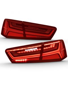 ANZO 2012-2018 Audi A6 LED Taillight Black Housing Red/Clear Lens 4 pcs (Sequential Signal) buy in USA