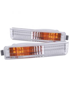 ANZO 1990-1991 Honda Accord Euro Parking Lights Chrome w/ Amber Reflector buy in USA