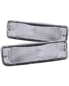 ANZO 1989-1995 Toyota Pickup Euro Parking Lights Chrome w/ Amber Reflector buy in USA